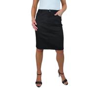 Paulo Due Jupe Crayon Style Jean Stretch en Coton Épais pour Femme Noir 38-48 (40)