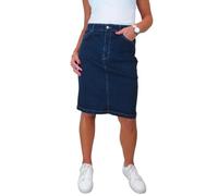 Paulo Due Jupe en Jean Extensible pour Femme, Jupe Crayon Longueur Genou Bleu Foncé Indigo 38-50 (46)