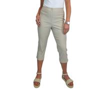 Paulo Due Pantacourt 3/4 pour Femme Pantalon Capri Bengaline Stretch Beige 36-48 (44)