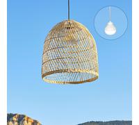 Paulo - Suspension Sans Fil - Rotin - Beige
