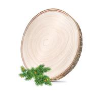 Paulownia - Disques en bois naturel de 30 à 35 cm - Pour travaux manuels, épaisseur de 20 mm - Pour centres de table, décorations de mariage en bois, peintures, sous-verres et travaux manuels