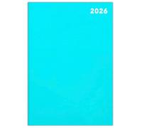 PaulStore 2026 Agenda A4 / A5 / A6 avec une page par jour et vue hebdomadaire Couvertures pastel pour étudiant, enseignant, maison, bureau, planificateur annuel d'affaires (Turquoise, A4 une page par