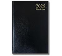 PaulStore Agenda 2026 A4 | A5 | A6 Semainier | Une page par jour | Agenda de bureau | Couverture rigide pour usage domestique et de bureau (Noir, A4 Semainier)