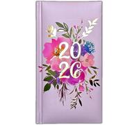 PaulStore Agenda semainier fin 2026 Motif fleurs vintage et typographie Rose