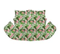 Paume Suspendu Hamac Chaise Coussins; Double Cushions; Oreiller avec Dossier, Imperméable Siège de Chaise Rembourrage pour Patio Jardin, Balançoire Panier Suspendu Coussin de Siege Bright Palm [114]