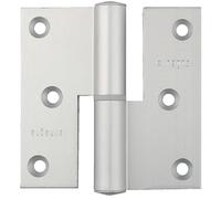 Argenta Paumelle 8080102 – 80x80 mm bouts carrés droite aluminium argenté