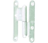 Paumelle à bois coudée 140x60x70mm 100 degré zingué blanc bout rond droite - JARDINIER MASSARD - J532920 Blanc G