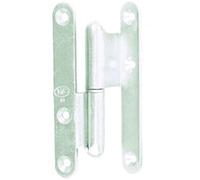 Paumelle à bois coudée 140x60x70mm 100 degré zingué blanc bout rond gauche - JARDINIER MASSARD - J532930 Blanc G