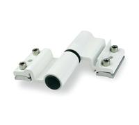 Paumelle à clamer alu 5511I Velox Top FAPIM pour porte lourde - Blanc technal - 5531-QT