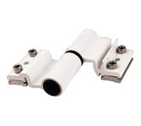 Paumelle à clamer pour porte d'entrée type Velox Top jeu de 15 mm gorge de 25 x 19,5 mm gris alu