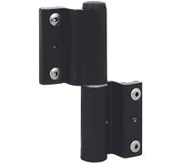 Paumelle à clamer Venice FAPIM pour porte-fenêtre - noir 9005 - gorge 10x14.5 - 5601B-37