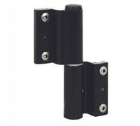 Paumelle à clamer Venice FAPIM pour porte-fenêtre - noir 9005 - gorge 10x14.5 - 5601B-37