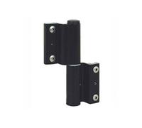 Paumelle à clamer Venice pour porte-fenêtre - noir 9005 - gorge 10x14.5 - 5601B-37