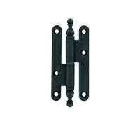 Paumelle à vase rustique 110x55mm droite acier noir - - 16ARD115B