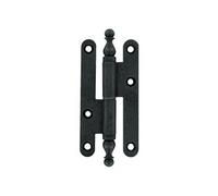 Paumelle à vase rustique 110x55mm gauche acier noir - BROS - 16ARG115B