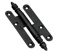 Paumelle à vase rustique 140x55mm droite acier noir - BROS - 3ARD145B