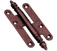 Paumelle à vase rustique 140x60mm gauche acier noir - BROS - 16ARG146B Noir G