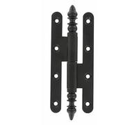 Paumelle à vase rustique - porte bois - fer noir - 140x55 mm - gauche QUESDEVILLE