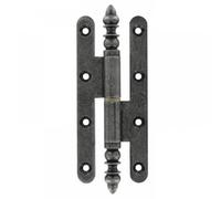 Paumelle à vase rustique - porte bois - fer patiné - 80x45 mm - droite QUESDEVILLE
