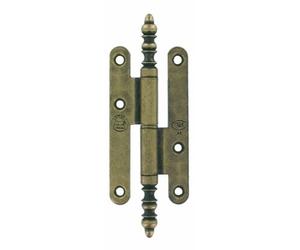 Paumelle à vase rustique - porte bois - vieux laiton - 140x55 - droite QUESDEVILLE