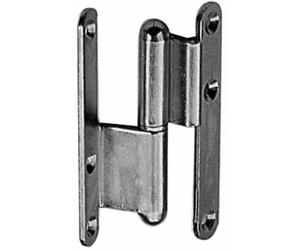 Paumelle coudée - acier zingué - bouts ronds - 110x60x70 - gauche TORBEL