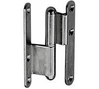 Paumelle coudée - acier zingué - bouts ronds - 110x70x80 - gauche TORBEL