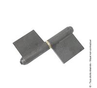 Paumelle de grille à souder profilée nœud rond lame au centre - 70