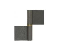 Paumelle de grille acier brut, H.100 x L.90 x P.16 mm