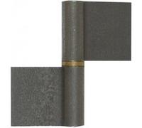 Paumelle de grille acier brut, H.100 x L.90 x P.16 mm