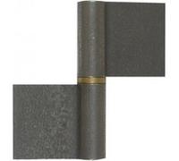 Paumelle de grille acier brut, H.80 x L.80 x P.15 mm
