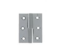 Paumelle de meuble - 60 mm x 40 mm - laiton nickelé - droite TORBEL