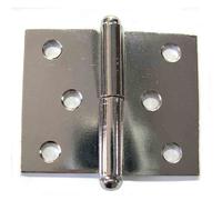Paumelle de meuble acier nickelé 40 x 50 mm - gauche - Lot de 2