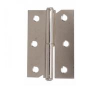 Paumelle de meuble en acier nickelé-60x40mm-main droite BRICOZOR