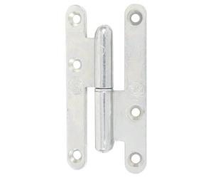Paumelle de Paris bois bouts ronds - droite - H 140 mm - l : 55 mm - zingué