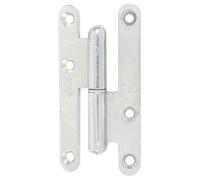 Paumelle de Paris bois bouts ronds - droite - H 80 mm - l : 40 mm - zingué