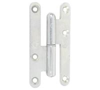 Paumelle de Paris bois bouts ronds - gauche - H 140 mm - l : 55 mm - zingué