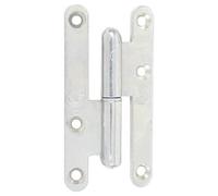 Paumelle de Paris bois bouts ronds - gauche - H 95 mm - l : 45 mm - zingué