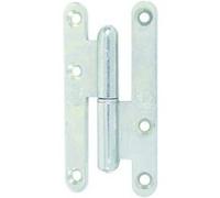 Paumelle droite bois LOUTRE SEDAN 110x55 mm bouts ronds zingué - - J530300