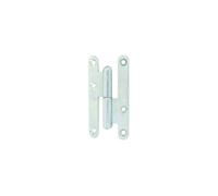 Paumelle droite bois LOUTRE SEDAN 80x40 mm bouts ronds zingué - - J530040