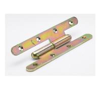 Paumelle droite HETTICH - Acier - L.110x55mm - Blanc - A visser