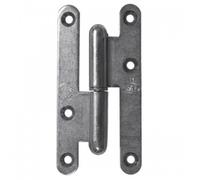 Paumelle en acier zingué - bouts ronds - porte bois - 140x60 - gauche TORBEL