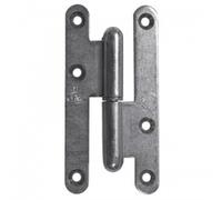 Paumelle en acier zingué - bouts ronds - porte bois - 140x70 - droite TORBEL