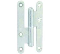 Paumelle gauche bois LOUTRE SEDAN 160x80 mm bouts ronds zingué - JARDINIER MASSARD - J530930 Blanc G