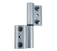 Paumelle Grip+ avec axe en acier inox Ø7 mm - Alu 9006 - 9800A-G5