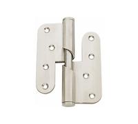 Paumelle hélicoïdale inox brossé 100X86 bouts carrés sens droit - 1716DI