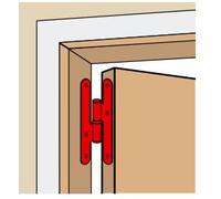 Paumelle inox brossé 304 bout rond TORBEL - 140x70 - droite - J532340