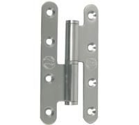Paumelle inox brossé 304 bout rond TORBEL - 140x70 - gauche - J532345