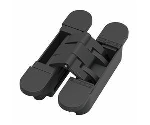 Paumelle invisible - menuiserie bois - H 140 mm - Goudron noir ARGENTA