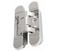 Paumelle invisible - menuiserie bois - H 140 mm - Laiton poli ARGENTA