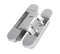 Paumelle invisible - menuiserie bois - H 80 mm - Chromé mat ARGENTA